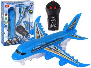 LEAN Toys Samolot Zdalnie Sterowany R/C Światła Niebieski DIY