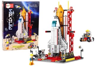 LEAN Toys Statek Kosmiczny Klocki Konstrukcyjne Kosmos Rakieta Platforma Startowa 500 el.