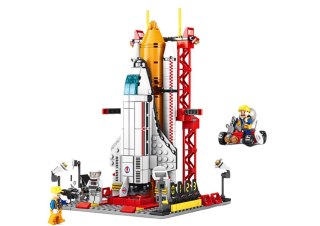 LEAN Toys Statek Kosmiczny Klocki Konstrukcyjne Kosmos Rakieta Platforma Startowa 500 el.