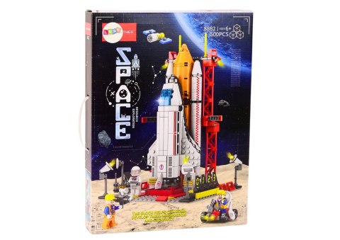 LEAN Toys Statek Kosmiczny Klocki Konstrukcyjne Kosmos Rakieta Platforma Startowa 500 el.