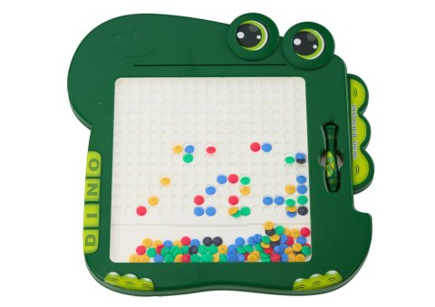LEAN Toys Stolik Tablica Magnetyczna Edukacyjna Dinozaur Pad Układanka Zielona