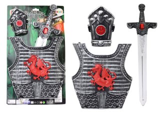 LEAN Toys Strój Kostium Samuraja Rycerza Zestaw Zbroja Miecz Nadgarstnik