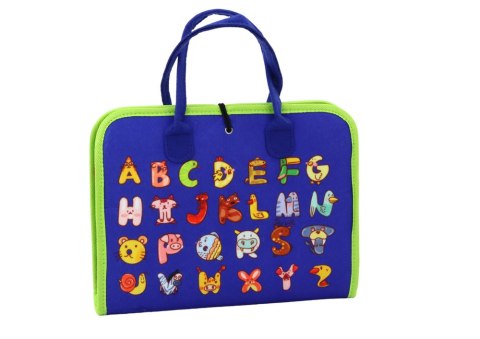 LEAN Toys Tablica Filcowa Sensoryczna Manipulacyjna Edukacyjna Niebieska