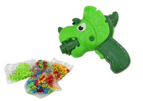 LEAN Toys Walizka Stolik Zestaw DIY Układanka Klocki Dinozaur Wkrętarka 249 ele.