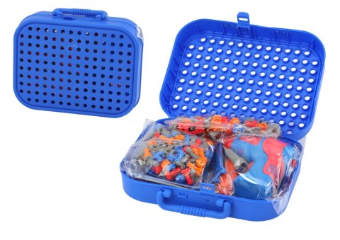 LEAN Toys Walizka Zestaw DIY Układanka Klocki Kosmos Wkrętarka 228 ele.
