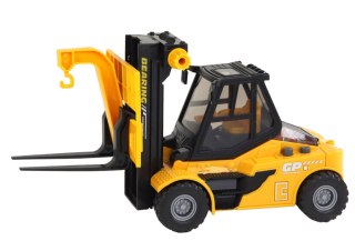 LEAN Toys Wózek Widłowy 1:16 Ruchome Widły Dźwięki Światła Żółty