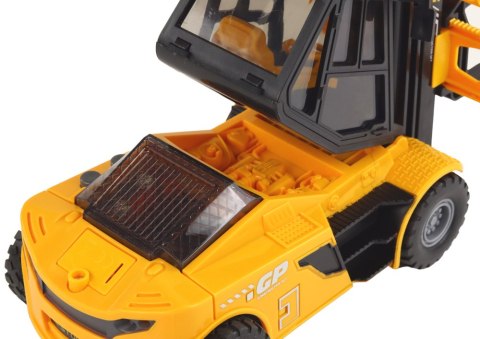 LEAN Toys Wózek Widłowy 1:16 Ruchome Widły Dźwięki Światła Żółty