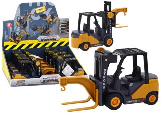 LEAN Toys Wózek Widłowy Z Hakiem Regulowany Napęd Frykcyjny Żółty