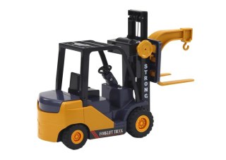 LEAN Toys Wózek Widłowy Z Hakiem Regulowany Napęd Frykcyjny Żółty