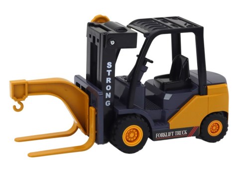 LEAN Toys Wózek Widłowy Z Hakiem Regulowany Napęd Frykcyjny Żółty