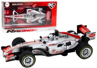 LEAN Toys Wyścigówka Samochód Sportowy Z Napędem 1:9 Srebrna Dźwięki