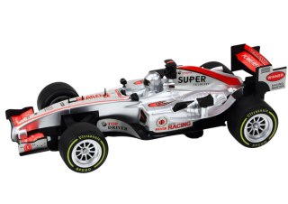 LEAN Toys Wyścigówka Samochód Sportowy Z Napędem 1:9 Srebrna Dźwięki