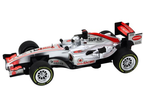 LEAN Toys Wyścigówka Samochód Sportowy Z Napędem 1:9 Srebrna Dźwięki