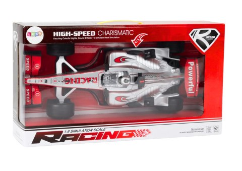 LEAN Toys Wyścigówka Samochód Sportowy Z Napędem 1:9 Srebrna Dźwięki