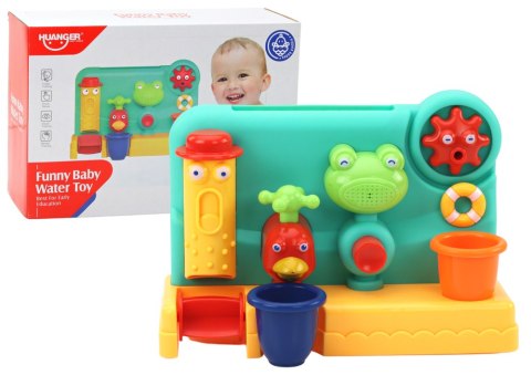 LEAN Toys Zabawka Do Kąpieli Dla Dzieci Fontanna Młynek Żabka Kran