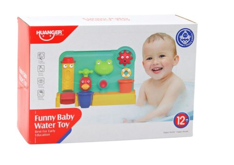 LEAN Toys Zabawka Do Kąpieli Dla Dzieci Fontanna Młynek Żabka Kran