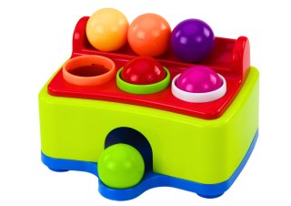 LEAN Toys Zabawka Interaktywna Dla Malucha Wbijanie Piłek Młotek Kolorowa