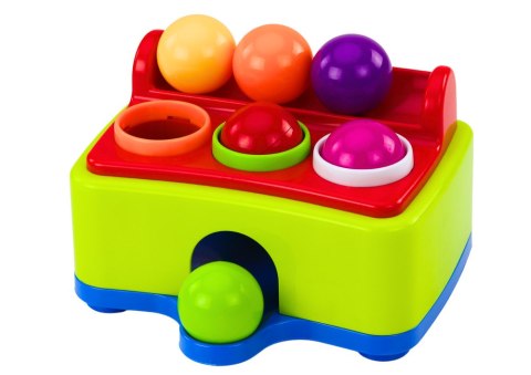 LEAN Toys Zabawka Interaktywna Dla Malucha Wbijanie Piłek Młotek Kolorowa