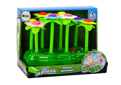 LEAN Toys Zabawka Ogrodowa Wodna Kwiatki Zraszacz Fontanna Dla Dzieci Podświetlenie