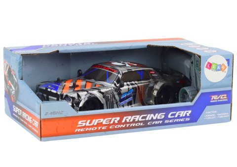 LEAN Toys Zdalnie Sterowane Sportowe Auto RC 1:18 Szare