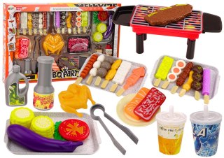 LEAN Toys Zestaw Do Grilla Warzywa Figurki Grill BBQ Party 37 ele.