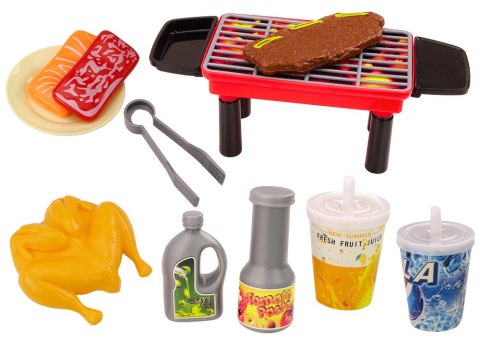 LEAN Toys Zestaw Do Grilla Warzywa Figurki Grill BBQ Party 37 ele.
