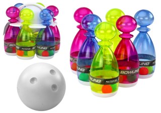 LEAN Toys Zestaw Do Gry W Kręgle 6 Kręgli Przeźroczyste Kolorowe