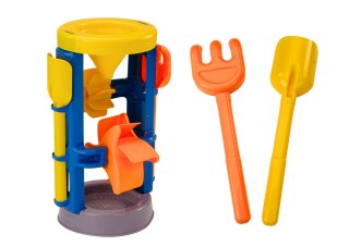 LEAN Toys Zestaw Do Piasku Duży Młynek Łopatka Grabki Konewka Foremki