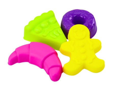 LEAN Toys Zestaw Do Piasku Wiaderko Konewka Foremki Różowe Słodkości 8 ele.