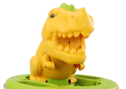 LEAN Toys Zestaw Do Piasku Wiaderko Łopatka Grabki Foremki Dinozaury