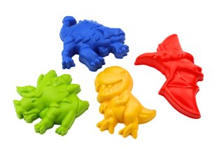 LEAN Toys Zestaw Do Piasku Wiaderko Z Prysznicem Konewka i Foremki Dinozaury Zestaw
