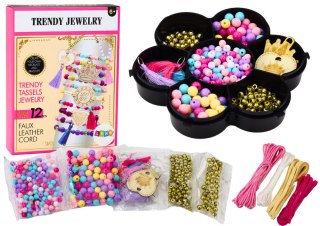 LEAN Toys Zestaw Do Tworzenia Bransoletek Pojemnik Koraliki Zawieszki