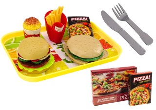 LEAN Toys Zestaw Fast Food Pizza Burgery Frytki Akcesoria Dla Dzieci 24 ele.