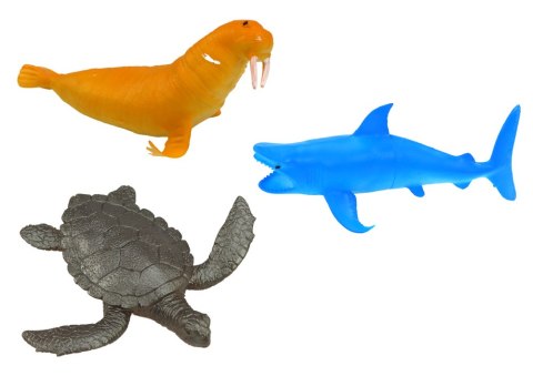 LEAN Toys Zestaw Figurek Zwierząt Morskich Podwodnych 10 Sztuk