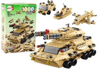 LEAN Toys Zestaw Klocków Czołg Wojskowy Militarny Piaskowy 1000 El