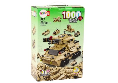 LEAN Toys Zestaw Klocków Czołg Wojskowy Militarny Piaskowy 1000 El