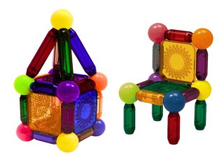 LEAN Toys Zestaw Klocków Magnetycznych Z Podświetleniem 32 Elementy