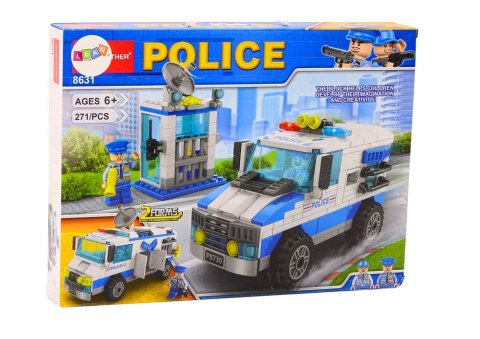LEAN Toys Zestaw Klocków Policja Wóz Policyjny Budynek 271 El
