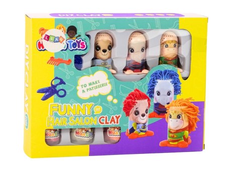 LEAN Toys Zestaw Kreatywny Ciastolina Ludziki Salon Fryzjerski Akcesoria