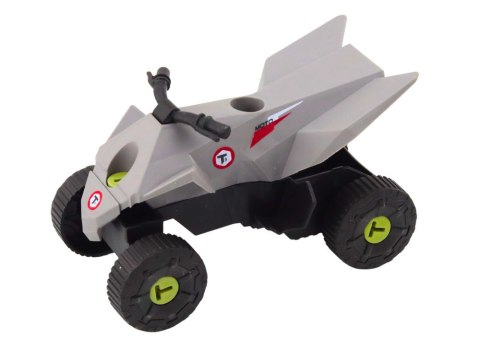 LEAN Toys Zestaw Nowoczesne Auto z Quadem Do Rozkręcania DIY Szary