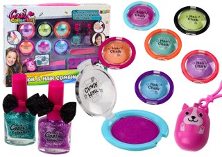 LEAN Toys Zestaw Piękności Do Makijażu Stylizacji Paznokci Cienie Lakiery
