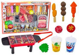 LEAN Toys Zestaw Przyjęcie Grill Potrawy Napoje Warzywa 40 Elementów