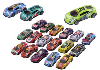 LEAN Toys Zestaw Samochodzików Resoraki Autka Sportowe Wyścigowe 1:64 20 szt