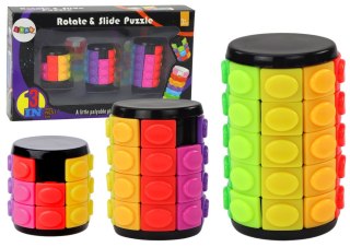 LEAN Toys Zestaw Układanek Logicznych Walec 3 Stopnie Trudności