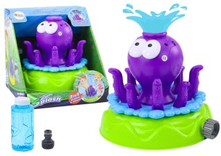LEAN Toys Zraszacz Ogrodowy Ośmiornica Fontanna Bańki Mydlane Fioletowa
