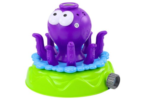 LEAN Toys Zraszacz Ogrodowy Ośmiornica Fontanna Bańki Mydlane Fioletowa
