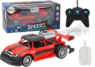 LEAN Toys Autko Zdanie Sterowane RC 1:20 Efekt Dymny Światła Czerwony