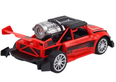 LEAN Toys Autko Zdanie Sterowane RC 1:20 Efekt Dymny Światła Czerwony