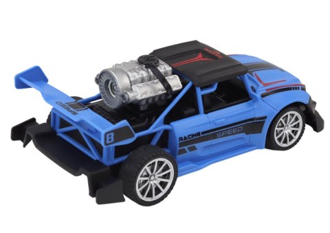 LEAN Toys Autko Zdanie Sterowane RC 1:20 Efekt Dymny Światła Niebieski
