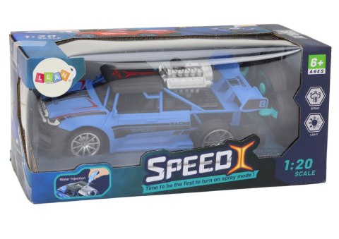 LEAN Toys Autko Zdanie Sterowane RC 1:20 Efekt Dymny Światła Niebieski